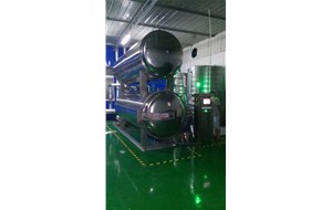 江蘇南通全自動雙層水浴1200*3600使用現(xiàn)場。用于鵪鶉蛋高溫殺菌。